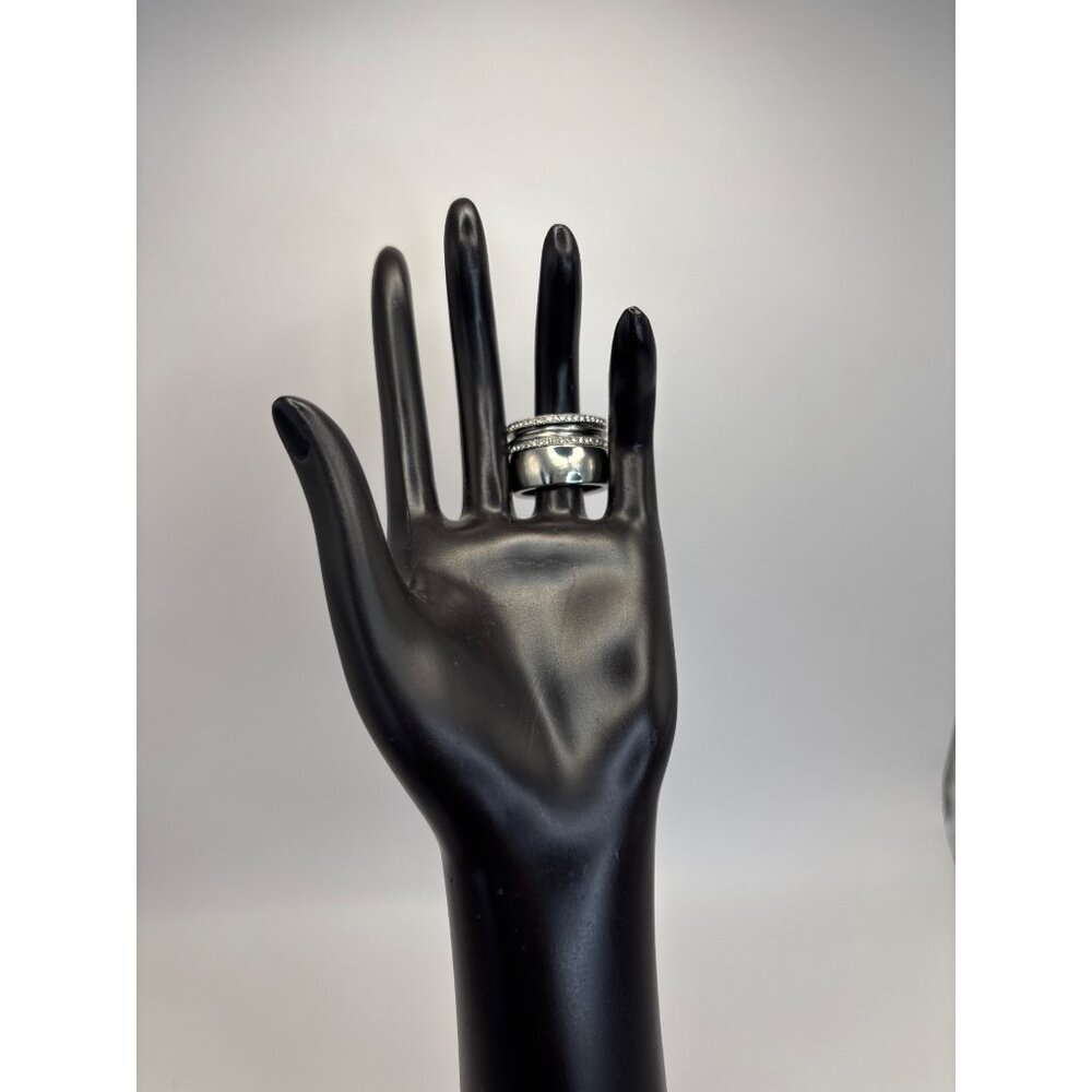 Lane Bryant Silver Tone Stacking Rings Size 9 NEW - Picture 5 of 6